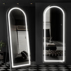 OSEMY 65" x 22" LED Arched Full Length Mirror with Stand