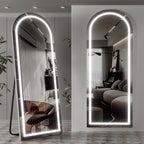 OSEMY 65" x 22" LED Arched Full Length Mirror with Stand
