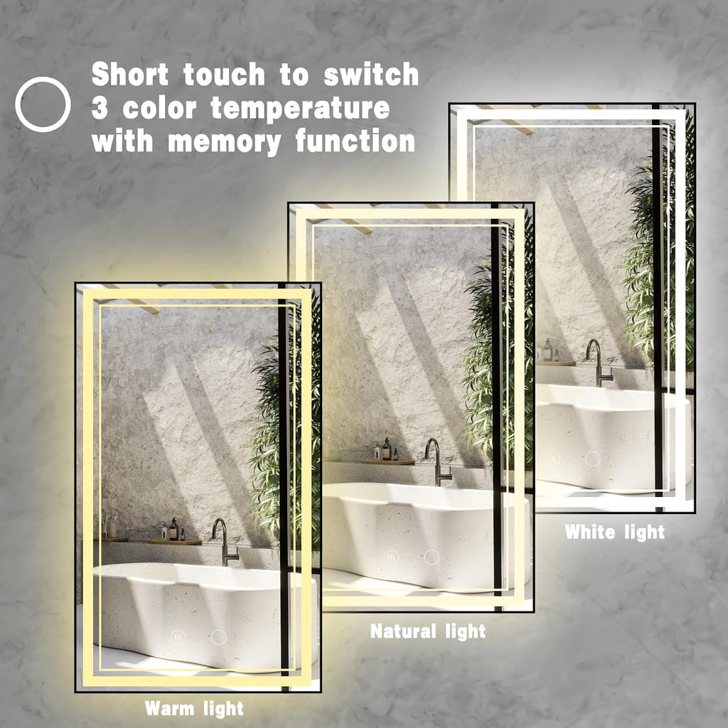 OSEMY 30" x 18" LED Bathroom Mirror with Lights