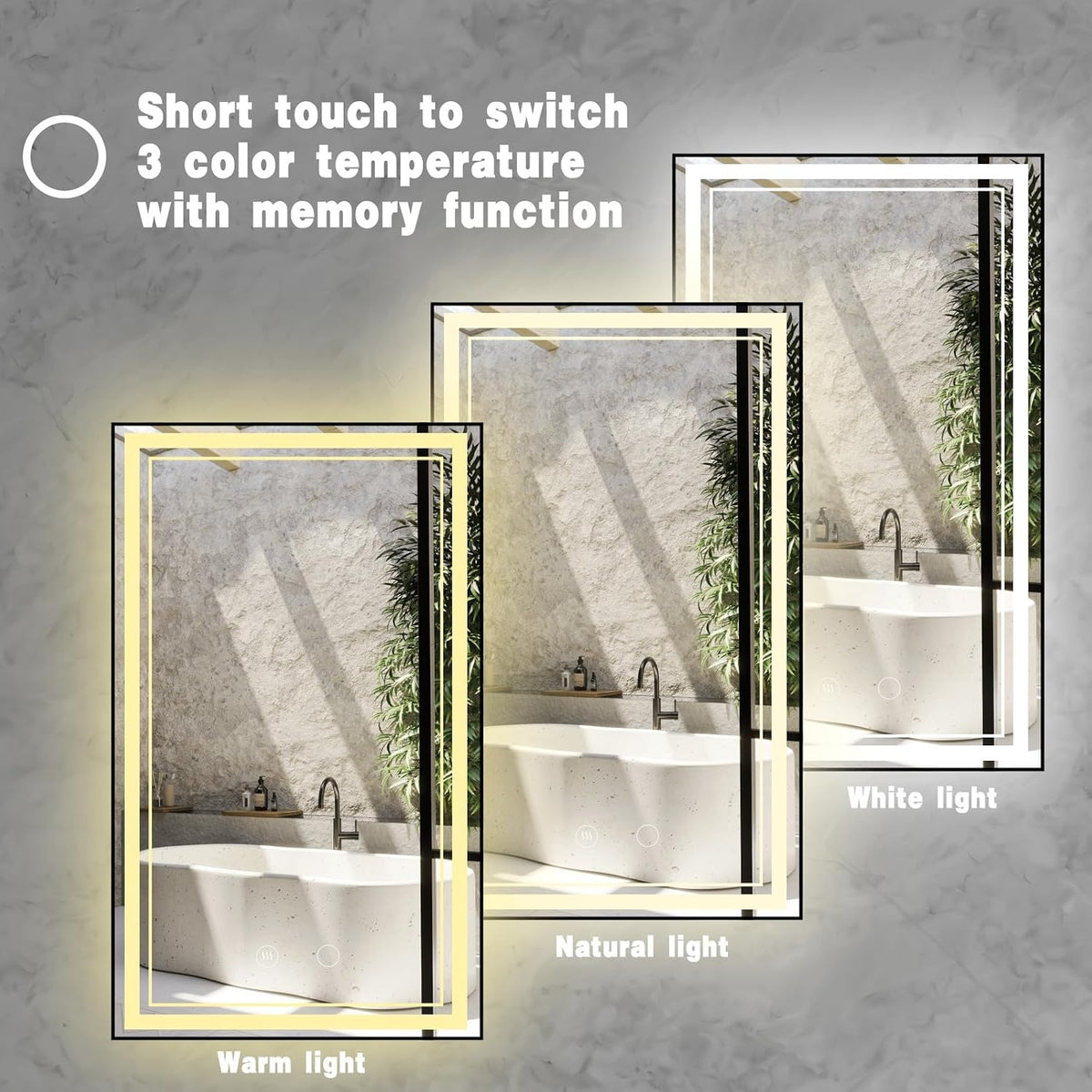 OSEMY 30" x 18" LED Bathroom Mirror with Lights