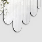 OSEMY 32" x 28" Modern Frameless Arched Wall Mirror for Home Decor
