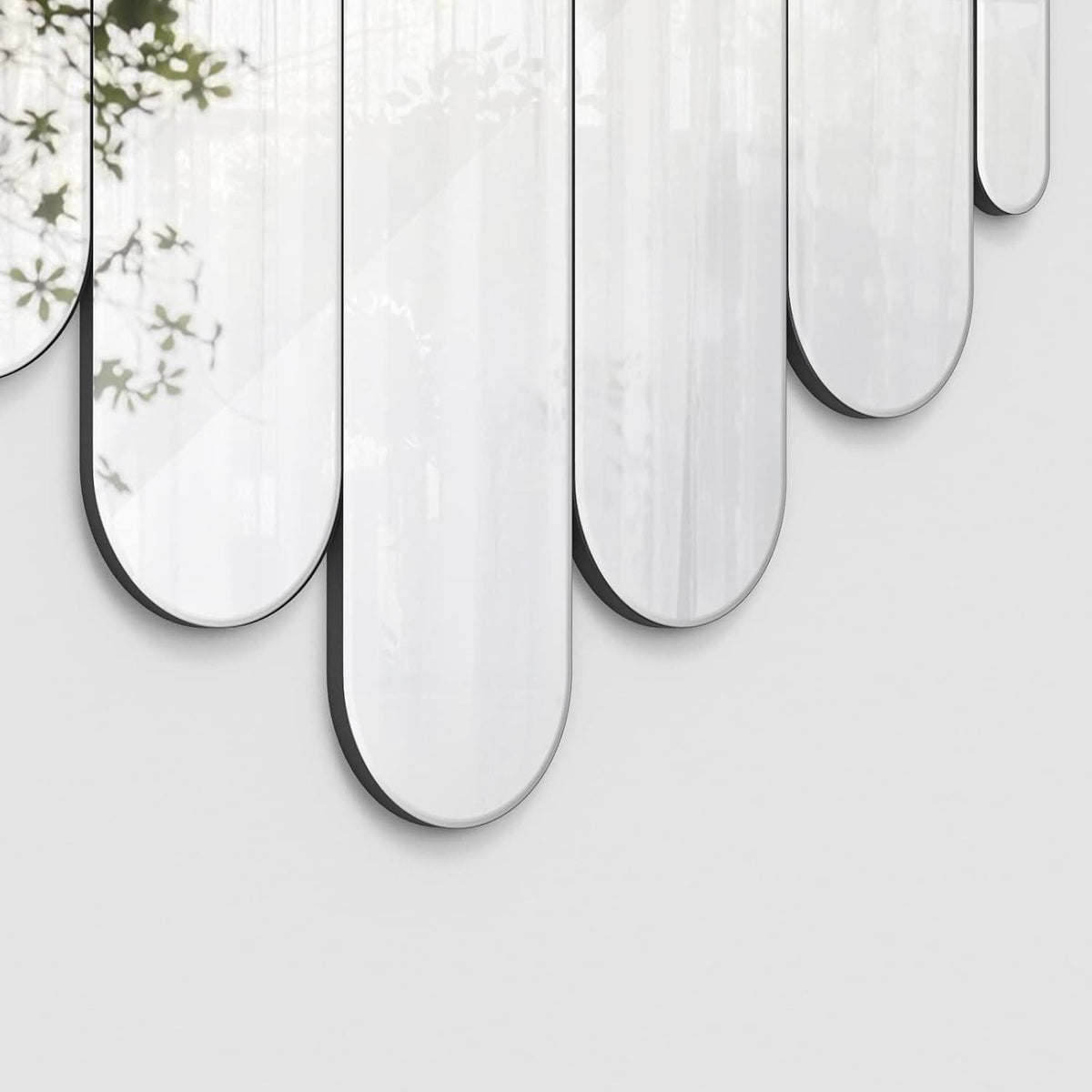 OSEMY 32" x 28" Modern Frameless Arched Wall Mirror for Home Decor