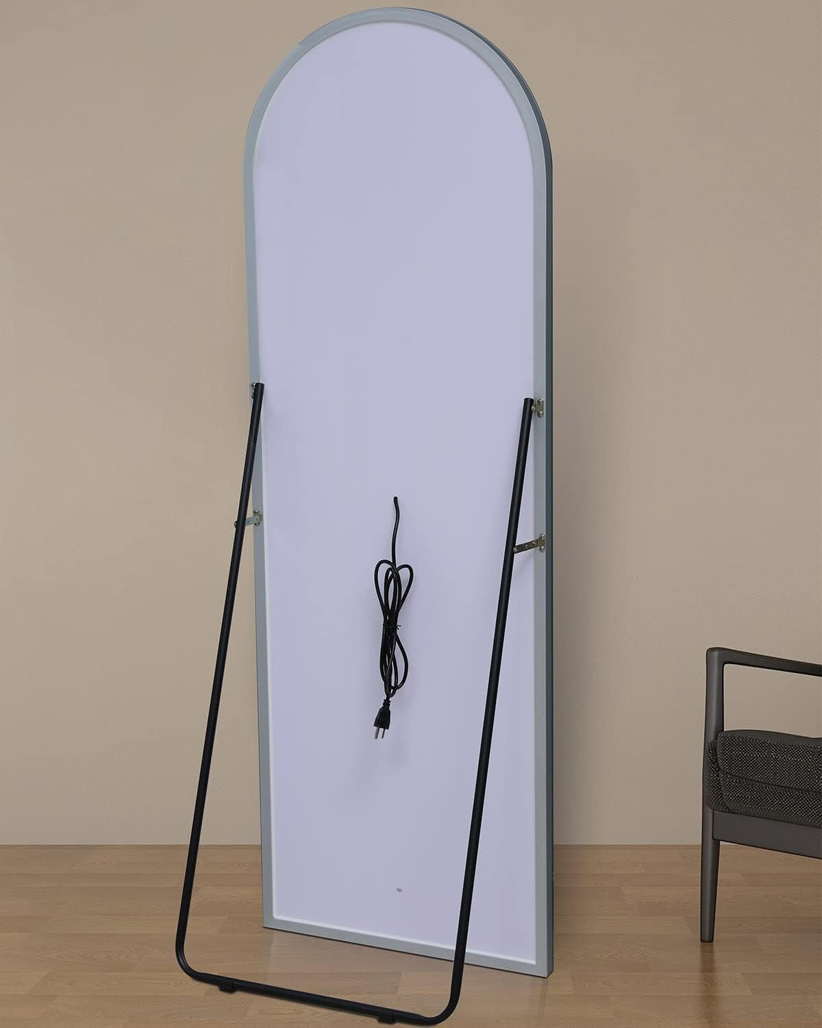 OSEMY 65" x 22" LED Arched Full Length Mirror with Stand