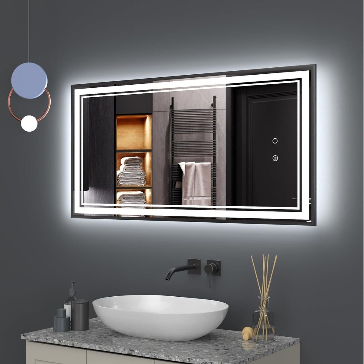 OSEMY 30" x 18" LED Bathroom Mirror with Lights