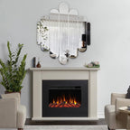 OSEMY 32" x 28" Modern Frameless Arched Wall Mirror for Home Decor